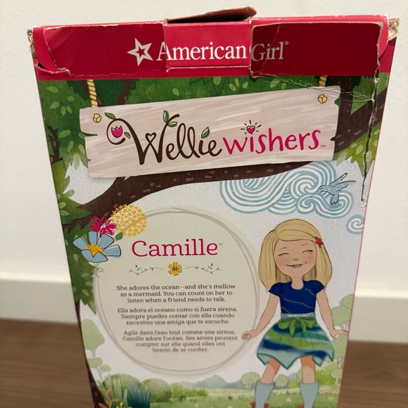American Girl Wellie Wisher Camille 14/5" Doll & Bag Lot Blonde Hair Blue Eyes - Picture 10 of 11